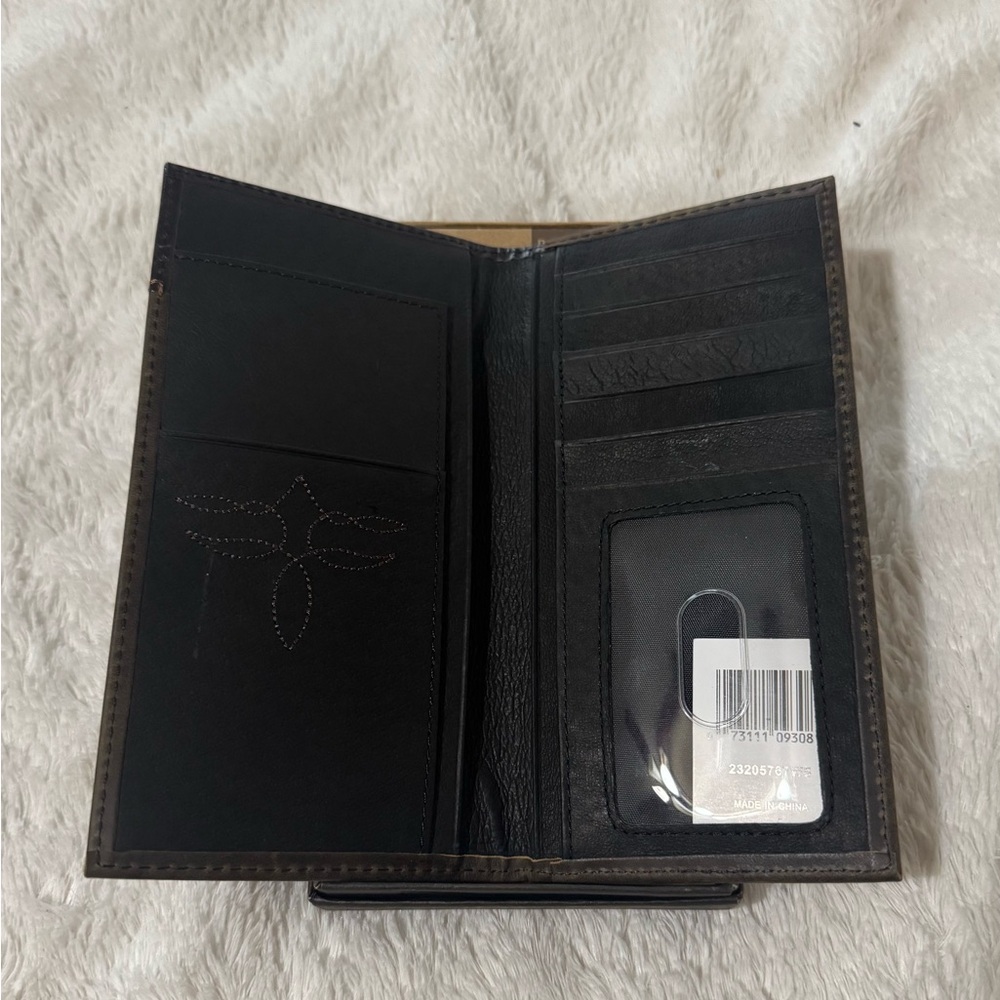 Justin Russet Inlay Rodeo Wallet - Picture 3 of 6